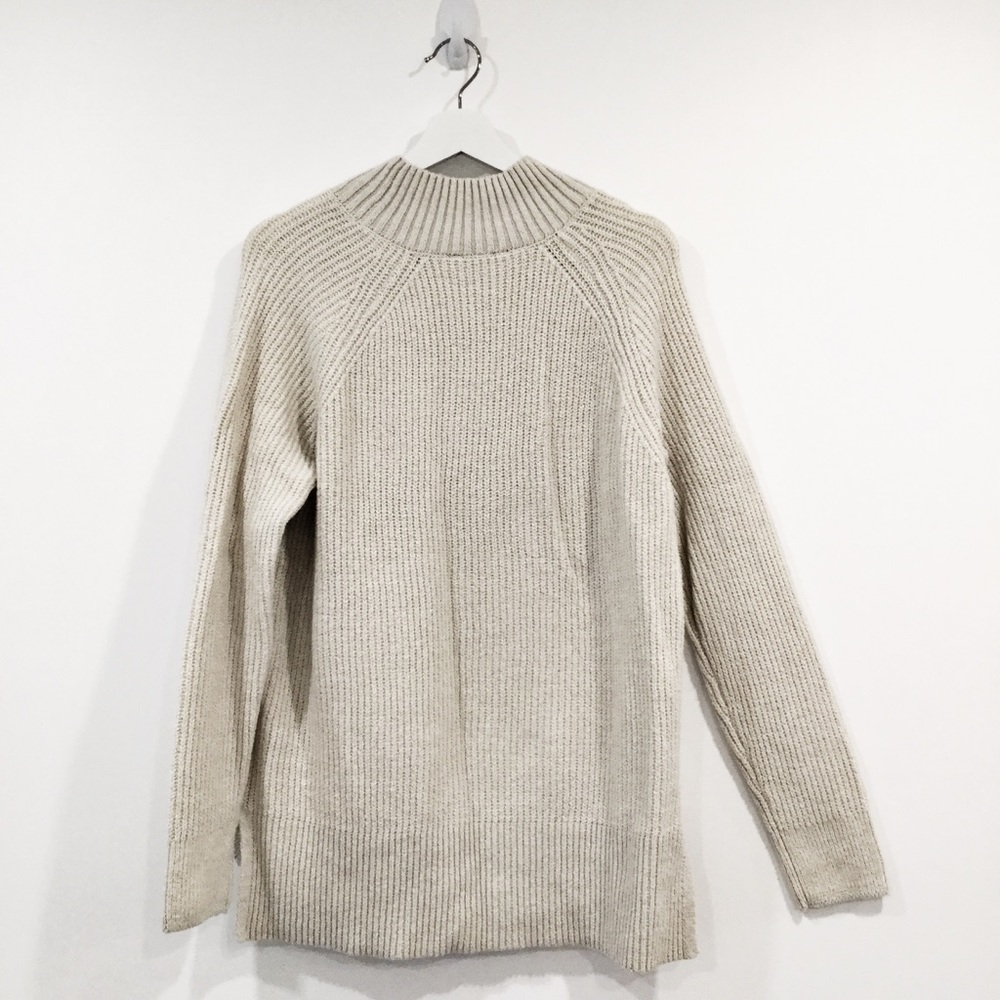 Denver Hayes Women's Neutral Beige Knit Casual Mockneck Sweater Sz L - Picture 4 of 7